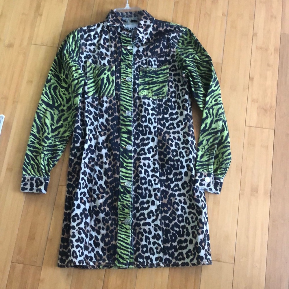 Ganni Printed Denim Mini